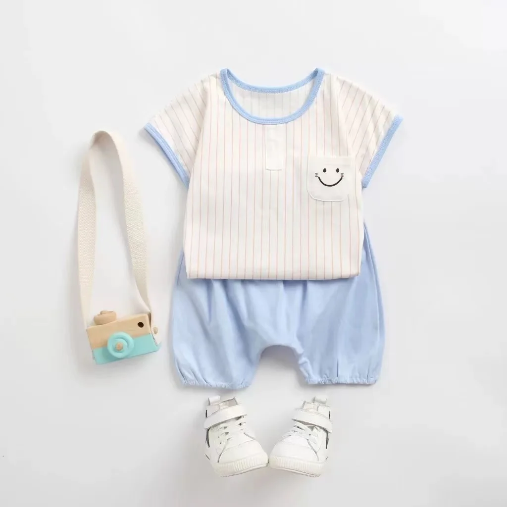 Casual Cute Animal Print Newborn Clothing Baby Cotton Bodysuits Clothes Boy 3pcs Pants Wear Suit