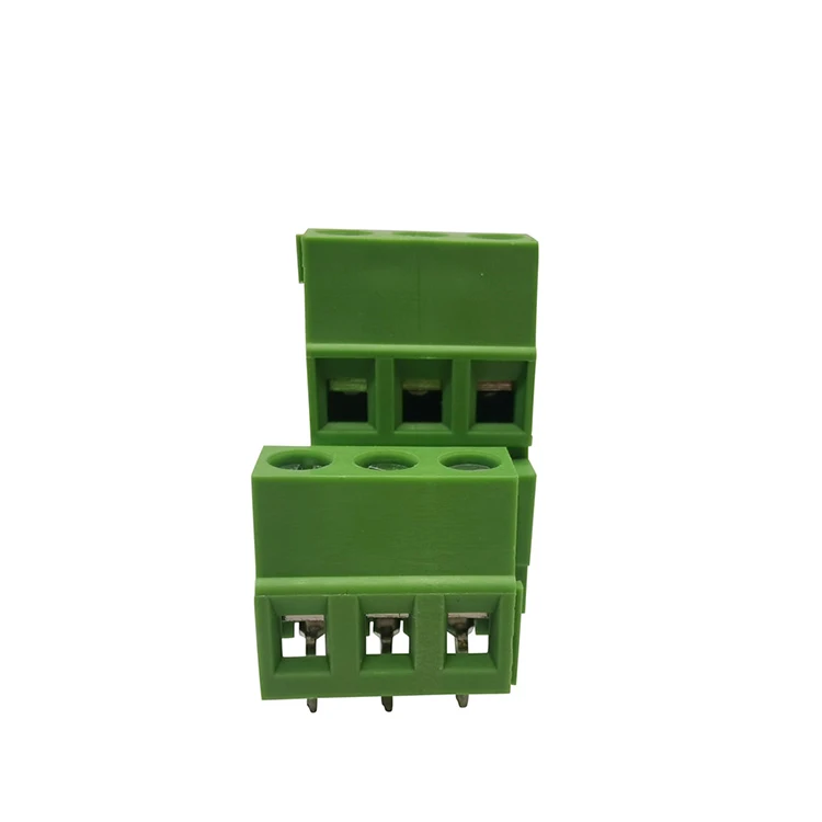 
H128DGB 5.08 MM PITCH 3 pole Mounted PCB Terminal Block price 3 way High Low Positon Screw electrical Terminal Blocks 