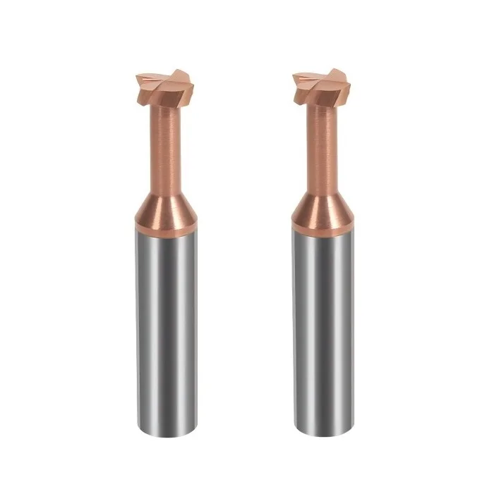 Steel used T-milling cutter HRC55 degree steel Tungsten carbide slotting cutter with coating end milling T-slotting cutter
