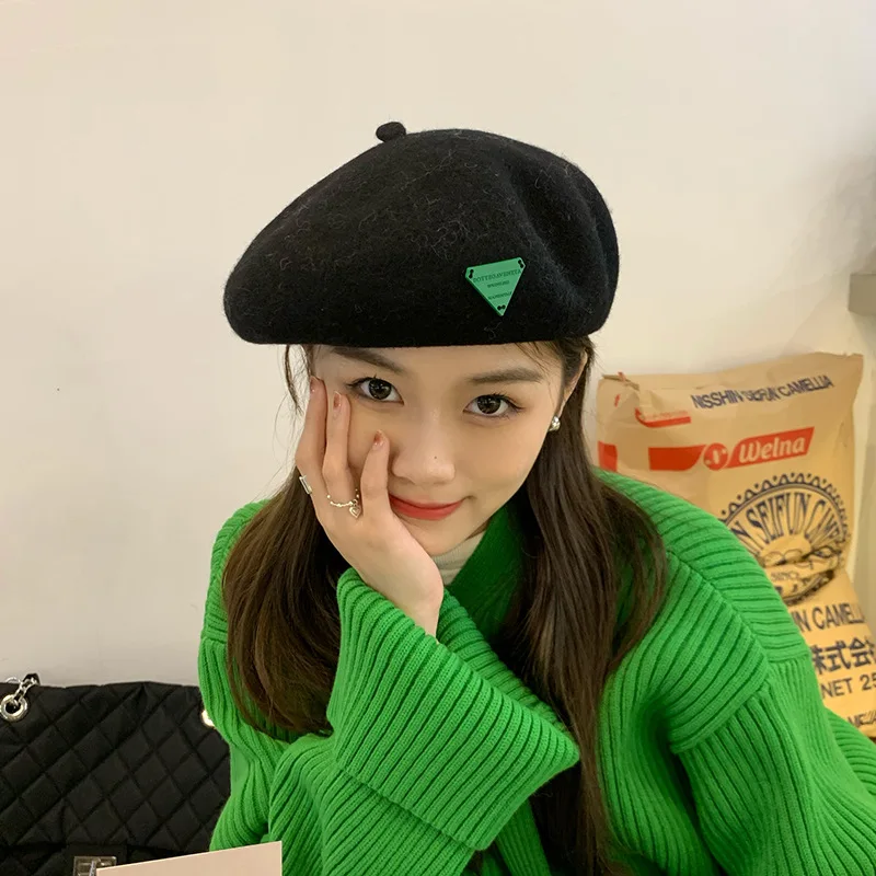 2023 New Fashion Unisex Men or Women Berets Caps Plain Color Polyester Beret Hats Fall Winter For Women Pure Color For Winter