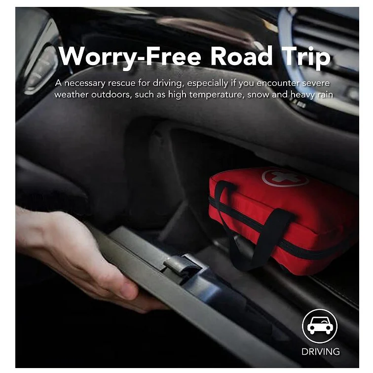 Large Capacity Portable Red Medical Supplies First Aid Bag  Emergency Home First Aid Kit