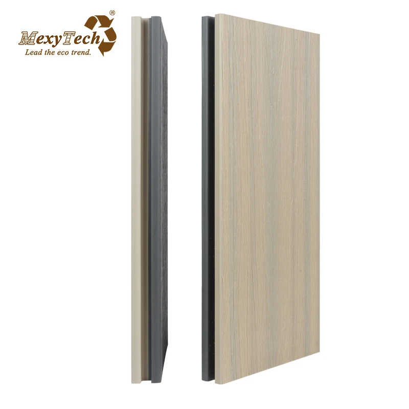 Mexytech recycled wood plastic Bicolor decking pvc wood-plastic profile and extrusion line railings for decks