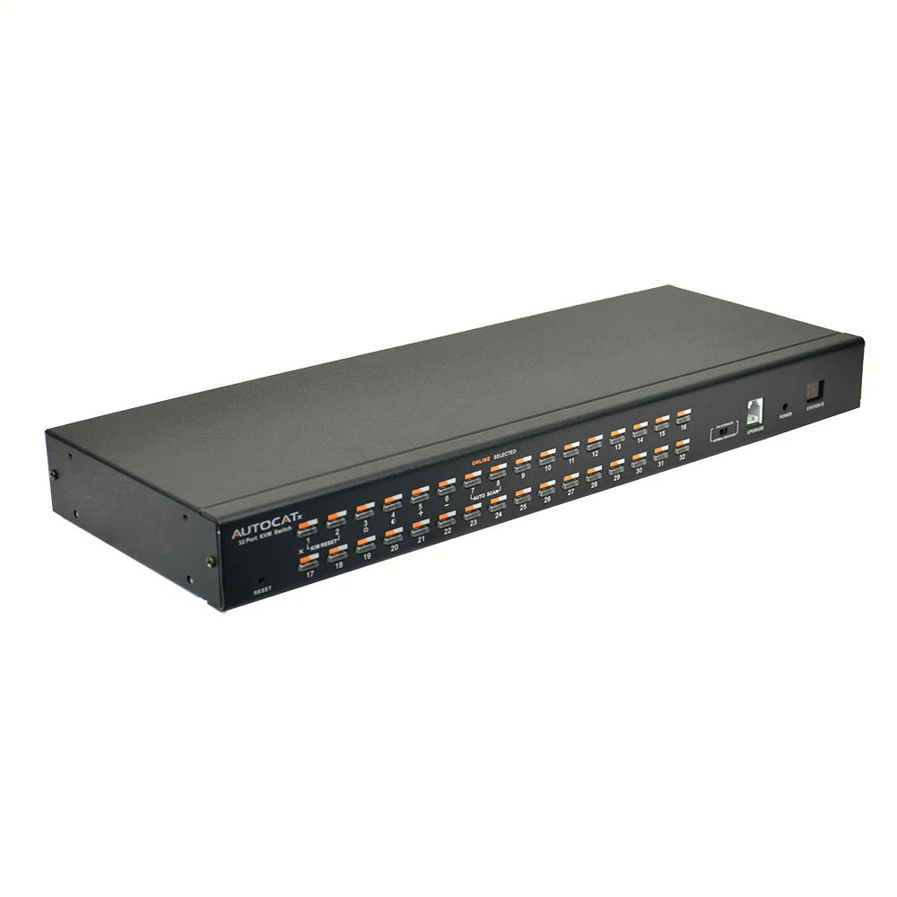 High Efficiency 32 Port Usb Cat5 Kvm Switch Rackmount Rj45 Rackmount Kvm Switches