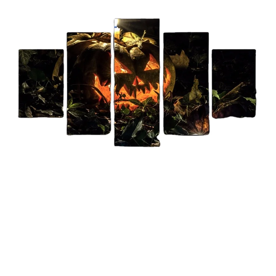 Canvas Wall Art Pictures  Home Decor Living Room Halloween Poster 5 Pieces HD Printed Nightmare Before Christmas Painting