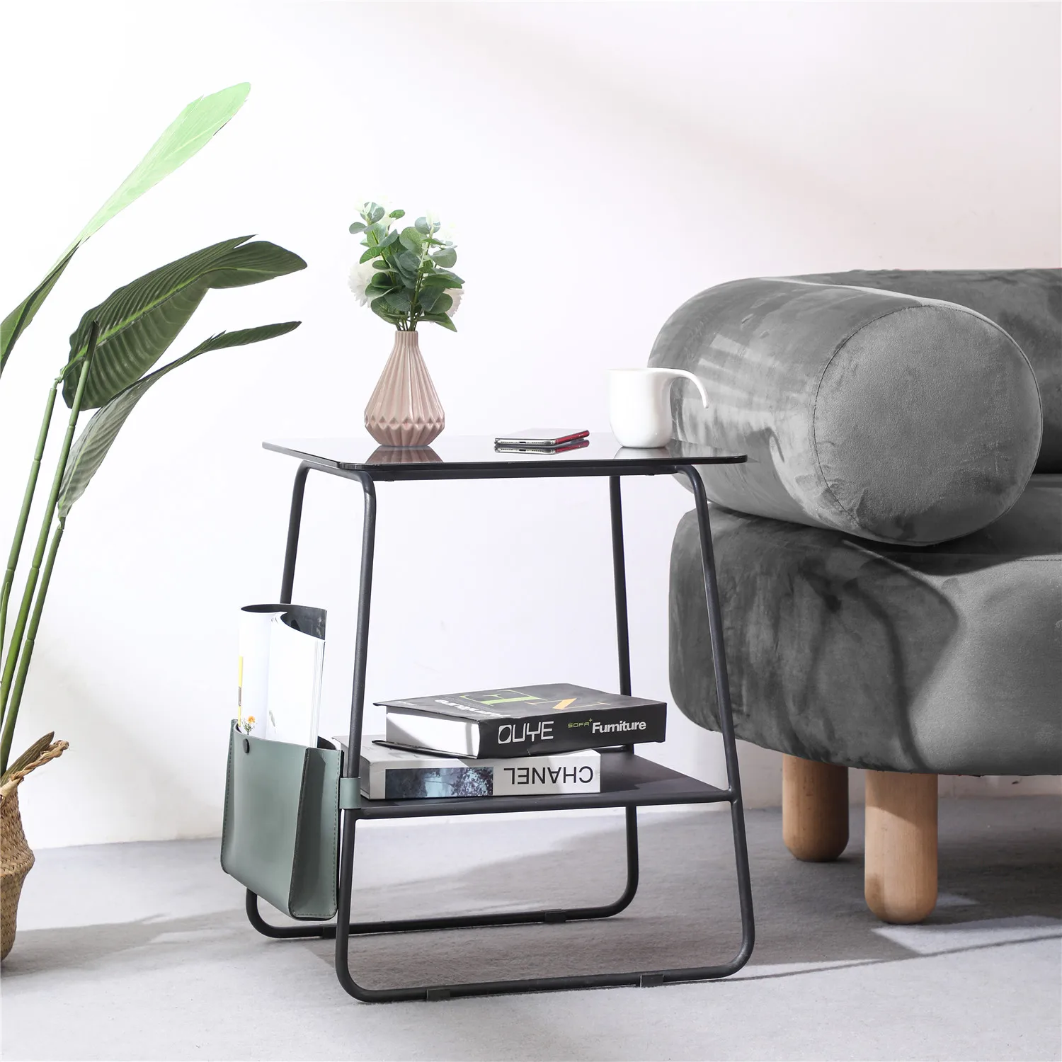 Certified Bazhou Furniture Multifunctional Minimalism Living Room Nordic Glass Coffee Table