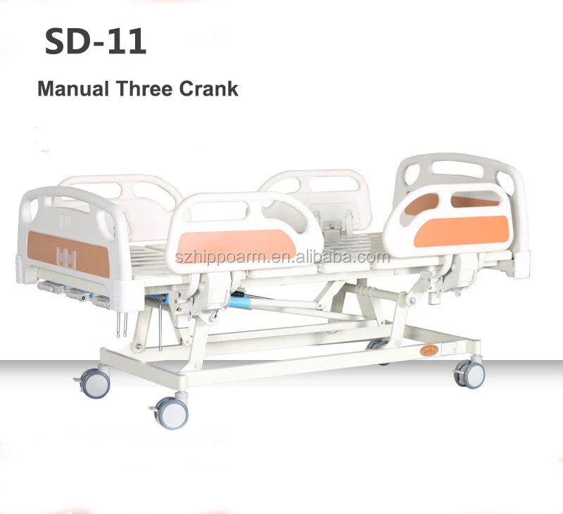 
SD-11 Hospital Bed 3 crank manual ABS Headboard 