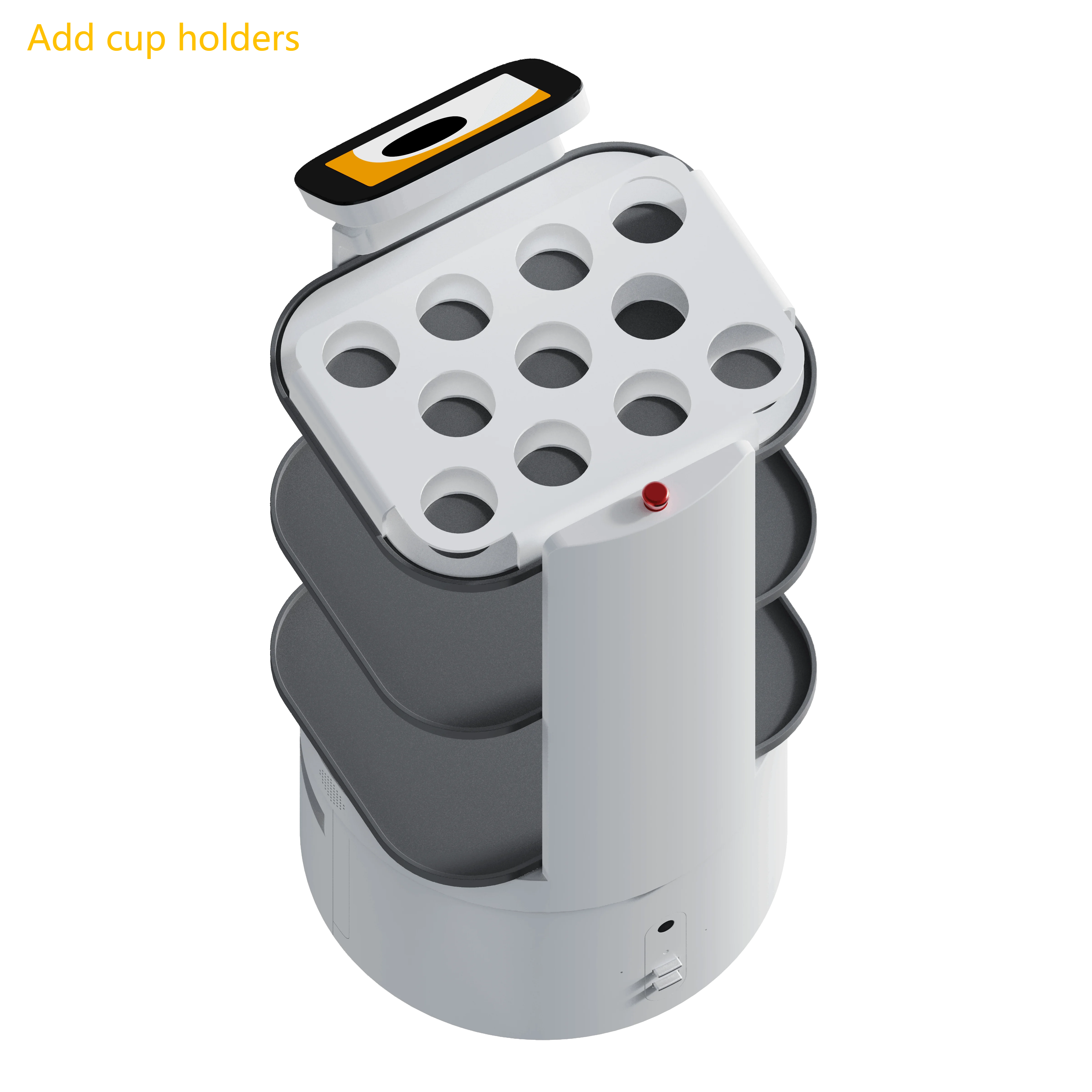 Food Delivery Robot High Load Bearing Auto Charging Navigation for Restaurant Hotel Medical Delivery Robot