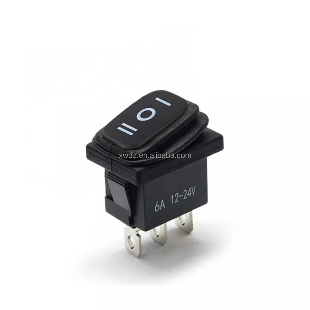 Waterproof switch KCD1 15* 21 dustproof rocker switch with light on-off-ON rocker switch