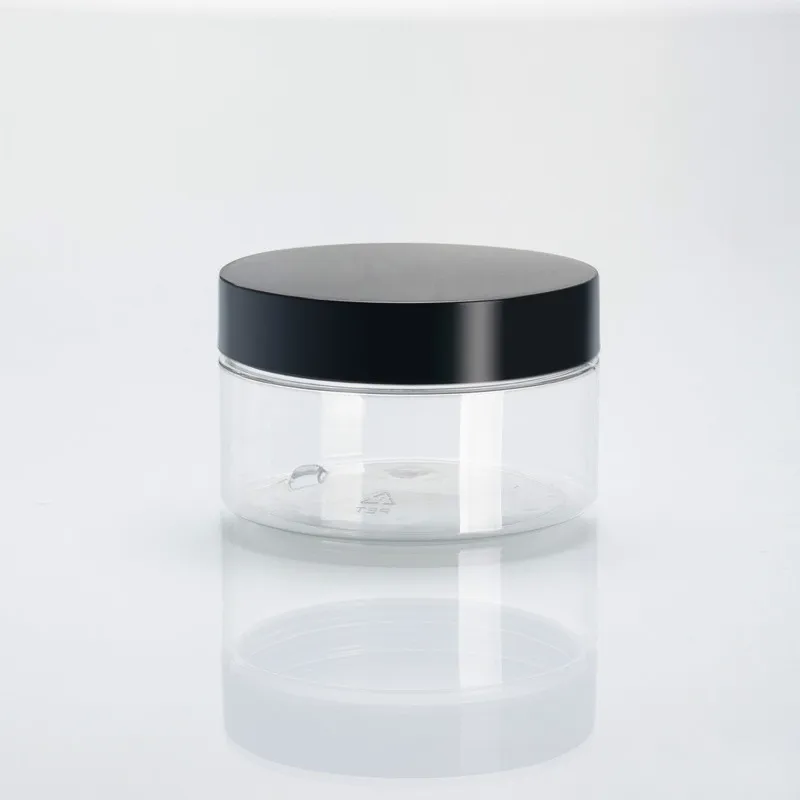 
low MOQ 100ml 200ml plastic skin care cream bottle 200ml pet cosmetic packaging container with sealed aluminium lid 