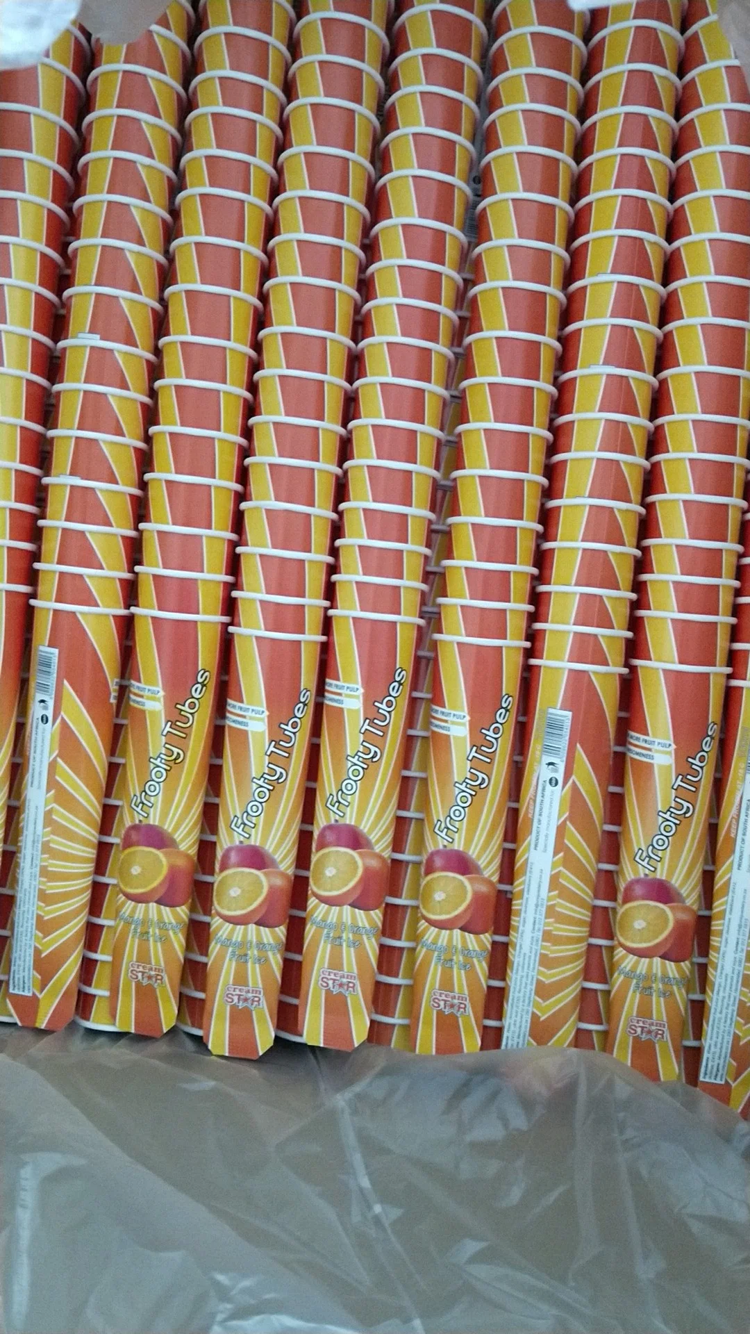 Disposable calippo cup 120ml  customized print logo paper tube with lids for packaging hot selling  cup