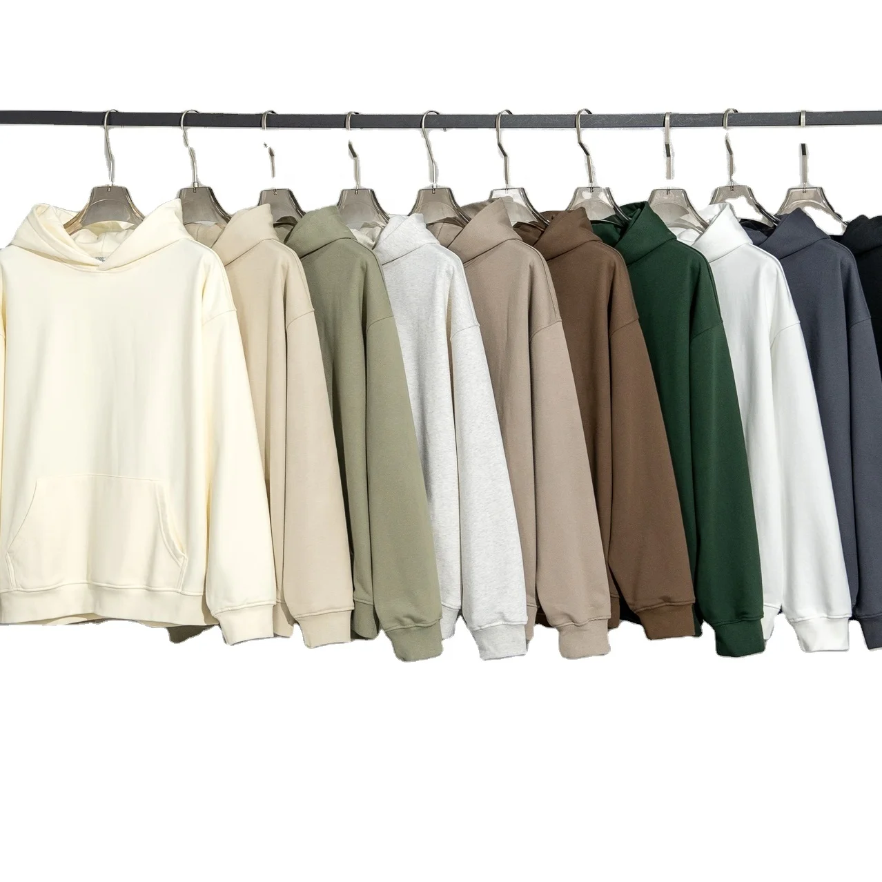 Hot selling premium heavyweight cotton polyester french terry boys hoodies oversized thick white hoodies hombre