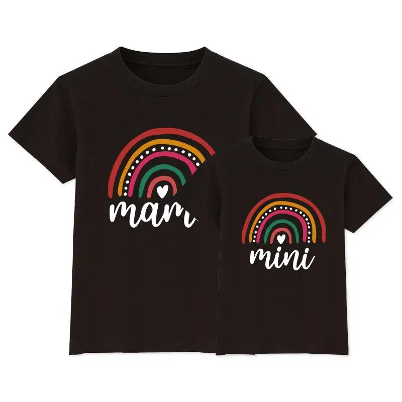 Custom Designs Mom and Me Clothing Short Sleeve T-Shirts Mommy Matching Outfit