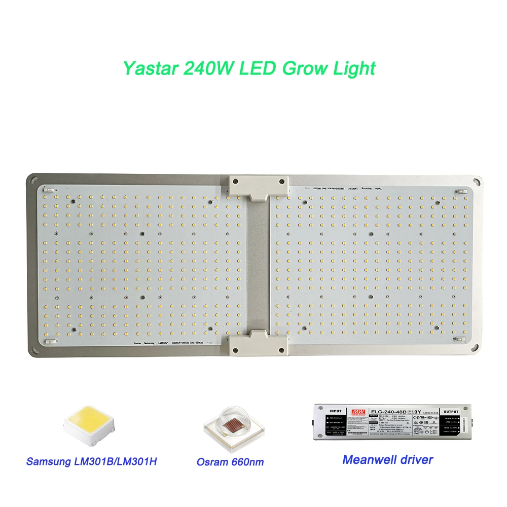 
Indoor Farm 2021 Yastar x2 Board 240w Led Grow Light UV IR Lm301H Grow Light Led Horticulture 