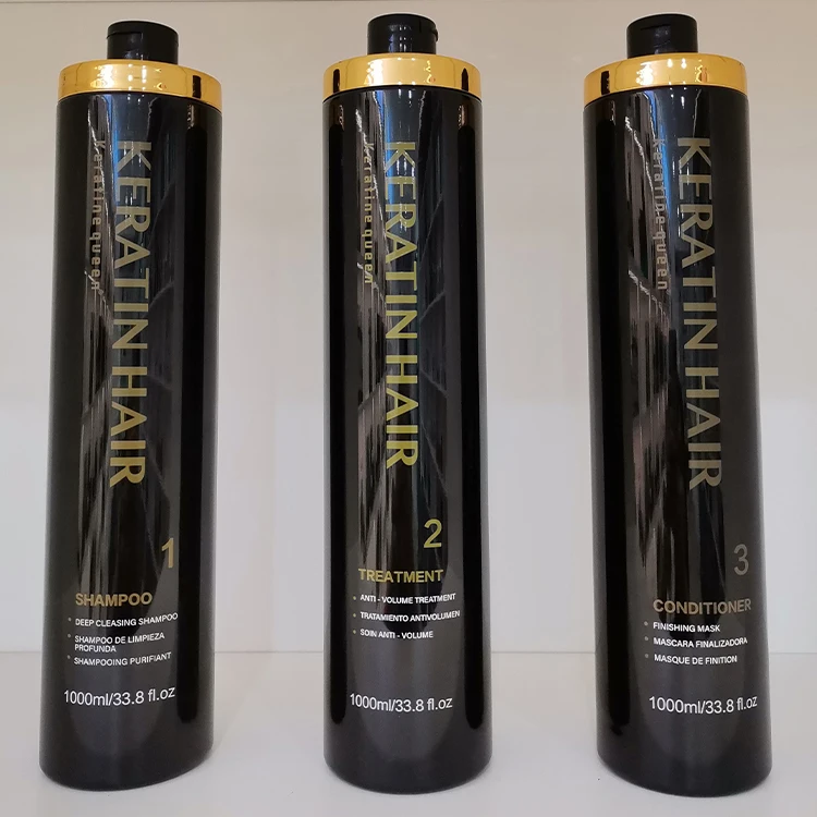 8% Pure Brazilian Keratin 1L Shampoo Conditioner Set Keratin Repairing for Hair Treatment