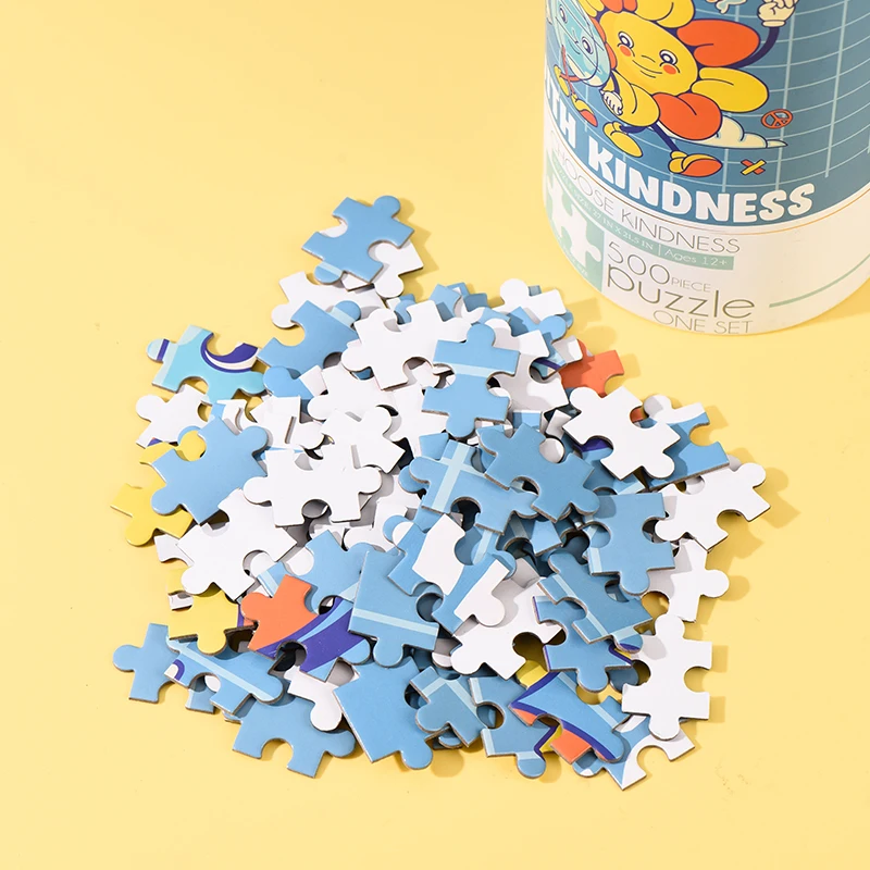 Custom Puzzle 500Pieces Cardboard Paper Puzzle Game Toys Rompecabezas Children Jigsaw puzzle box