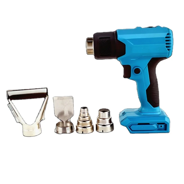 Cordless 3-Gear Hot Air Gun Rechargeable Portable Industrial Plastic Welding Tool Temperature Adjustable Battery Powered Heat