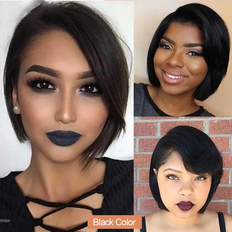 Joedir Straight Bob Short Wigs For Black Women Pixie Cut Wig Human Hair Best Hot Sell Brazilian Remy Hair Wig