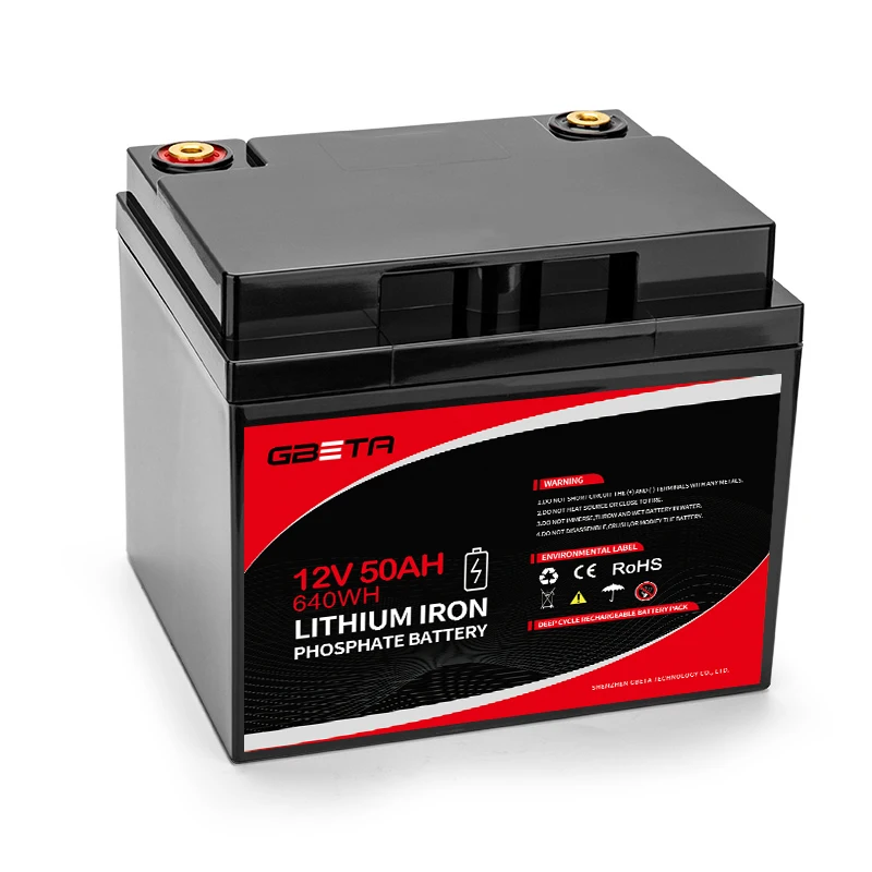 Deep cycle rechargeable lithium ion battery 12v 50ah LiFePO4 Battery Pack for Solar trolling motor Golf cart