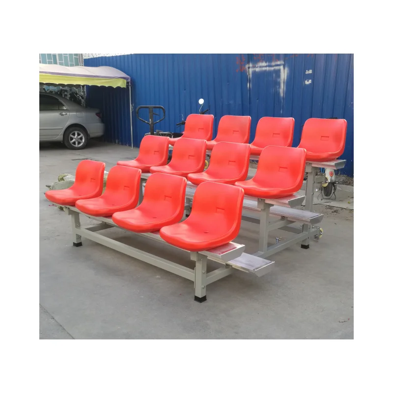 3 Row 12 Seats portable aluminum gym bleacher soccer for outdoor playground