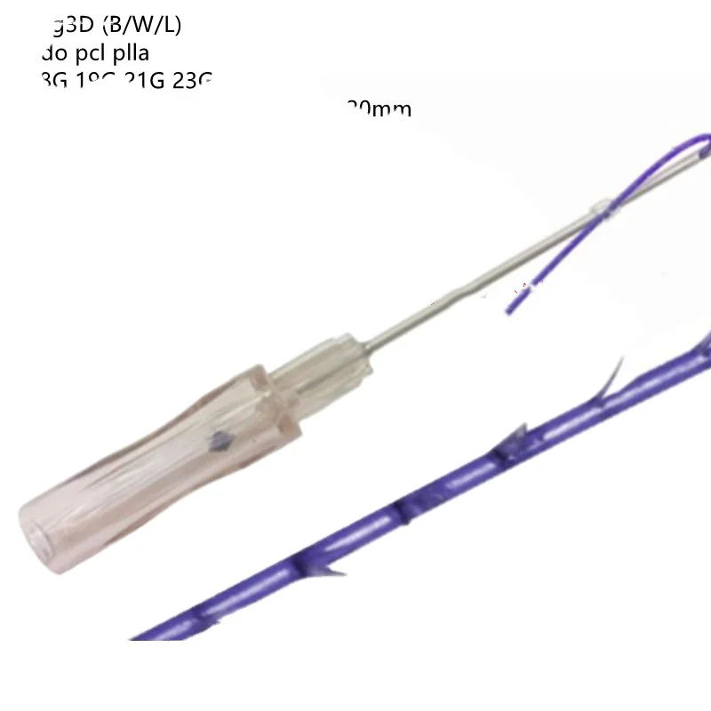 PCL Tornado Screw 26g/27g 38MM PDO Beauty Lifting Threads with Sharp Needle