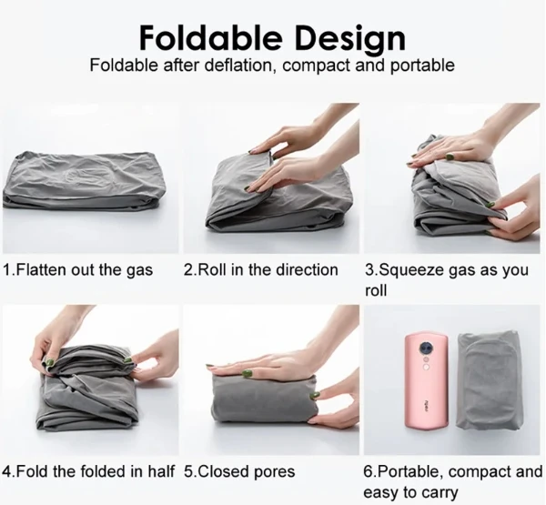 Inflatable Foot Rest Pillow For Travel Kids/adults Airplane Travel Pillow-adjustable Height Cushions-adult Travel Essentials