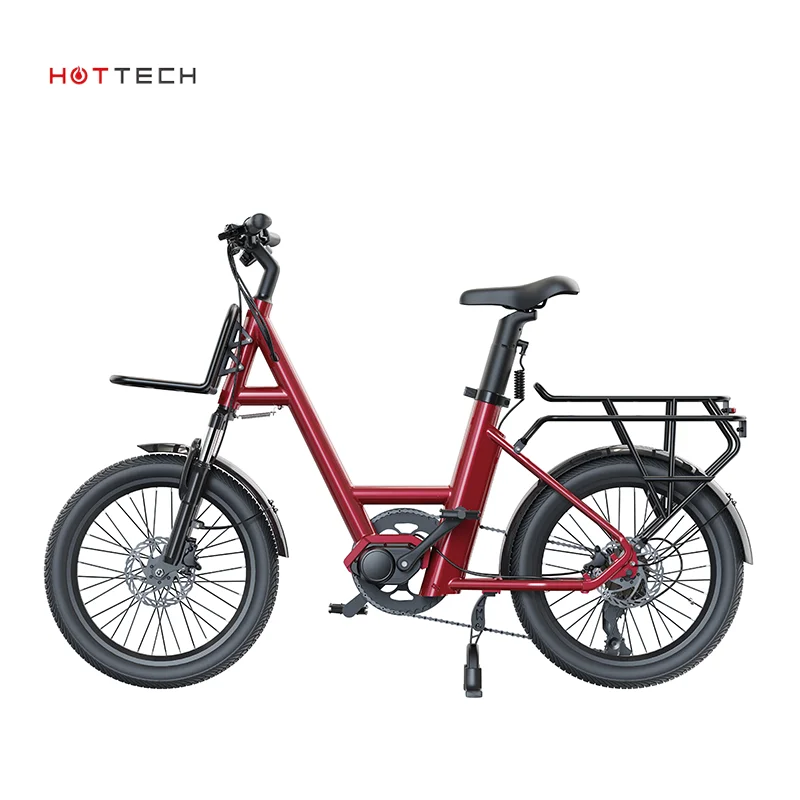 HOTTECH Professional Factory 20 inch 36V cargo electric bicycle cargo e-bike frame steel