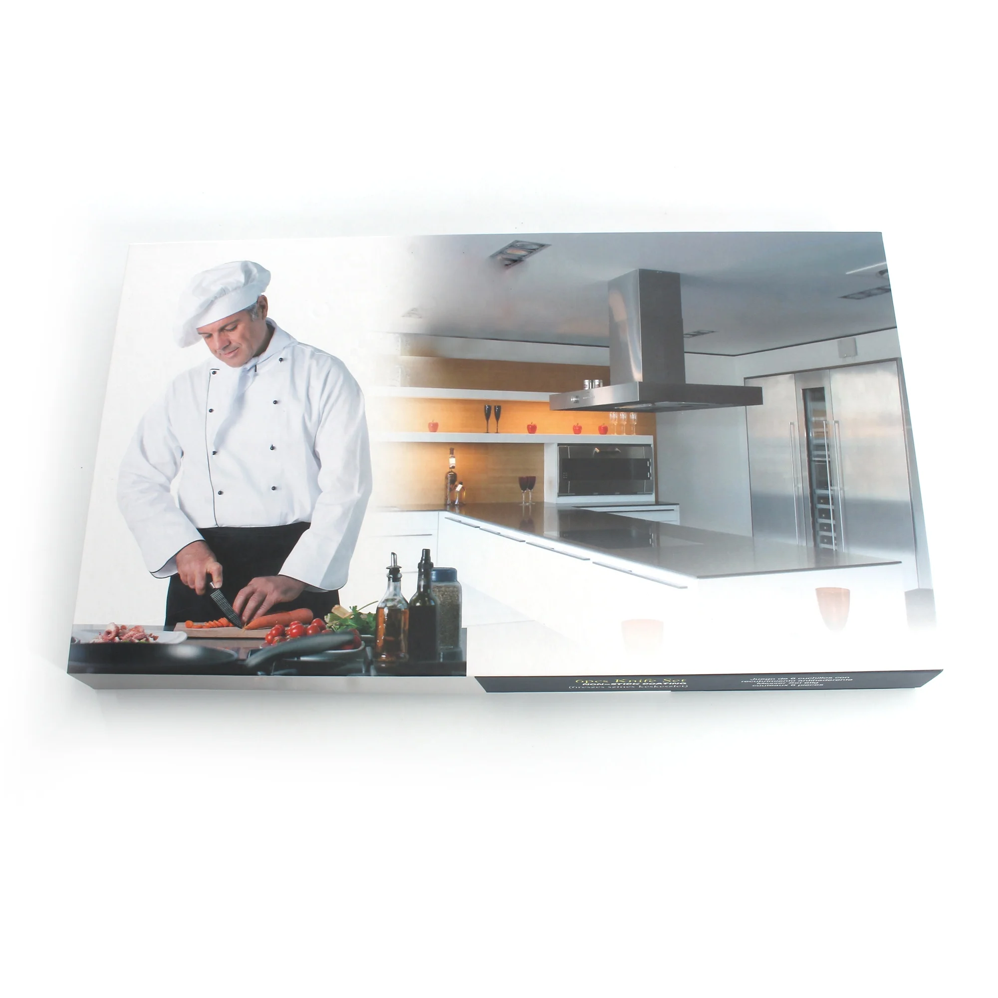 6PCS Professional Stainless Steel Blade Kitchen Knife Set TPR Coating Handle With Kitchen Scissor Vegetable Fruit Peeler