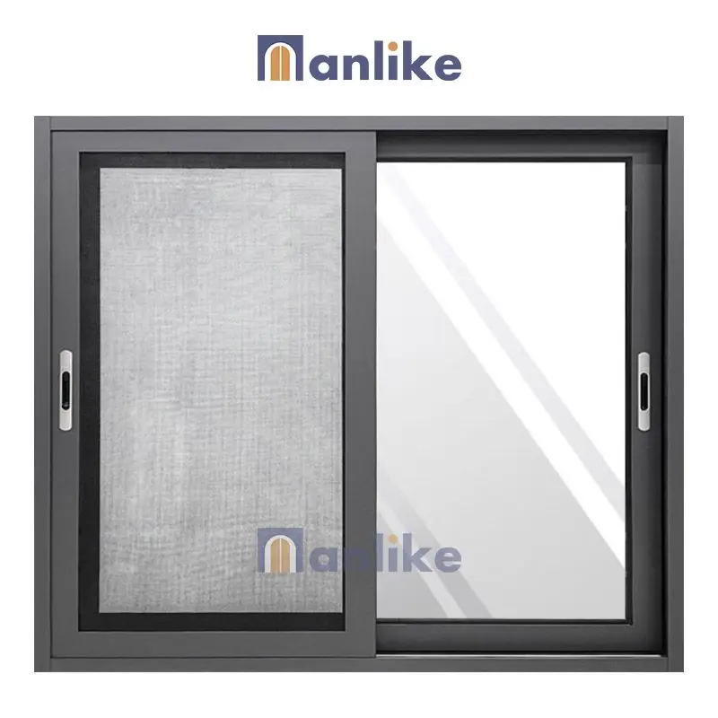 Anlike Cheap Heavy Duty Commercial Double Sliding Sash Home Aluminum Profile Door And Window Material