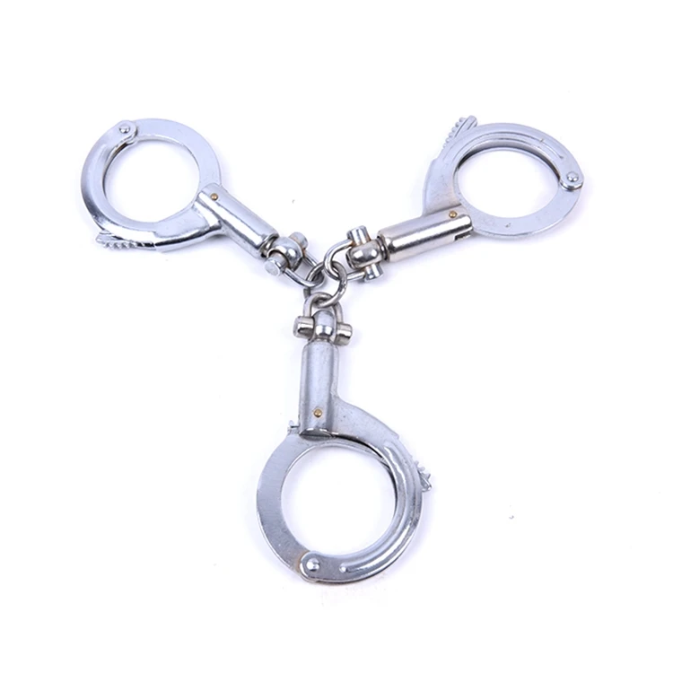 custom logo hinged metal carbon police army military handcuffs