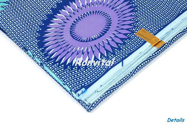 Wholesale factory lowest price african super woodine wax cotton fabric