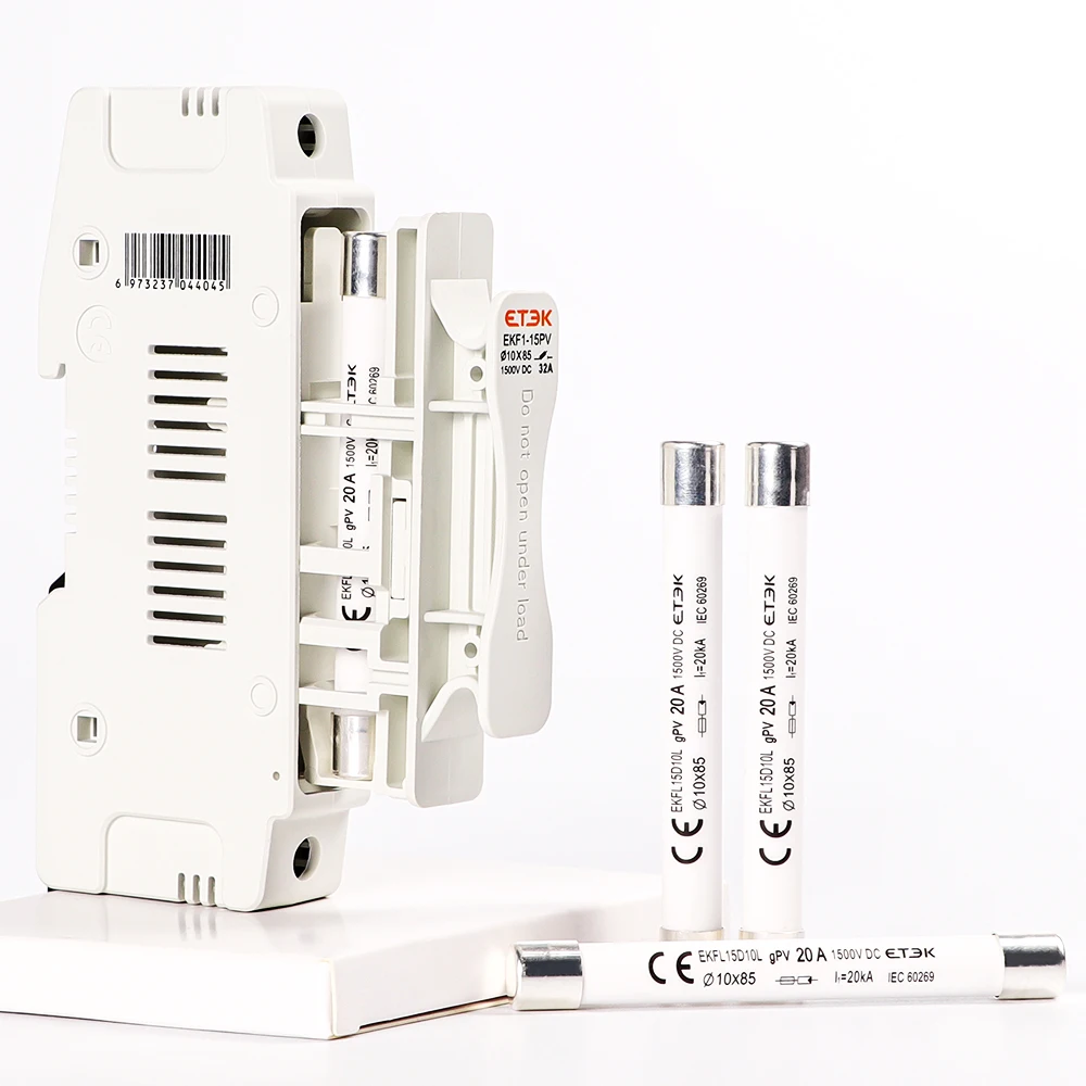 ETEK fuse link 1500vDC low voltage KEFL15D10L 20KA fuses 10x85mm 2-32A DC fuse