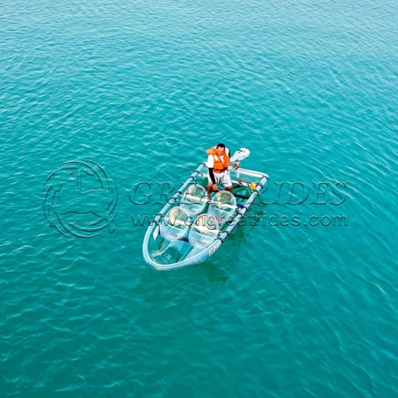 6 person Super Capacity clear boat Powerful motor boat Transparent Seat Clear Kayak