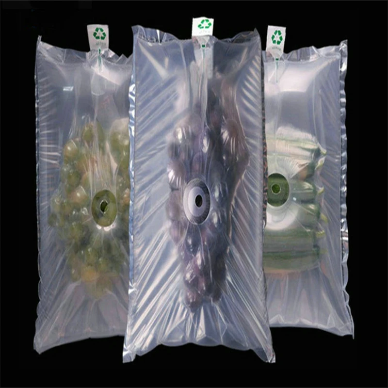 2023 Vinberoj Kuseno-Pakado Reusable Plastic Fresh Fruit Packaging Air Cushion Bag For Grapes Air Bags For Mailing