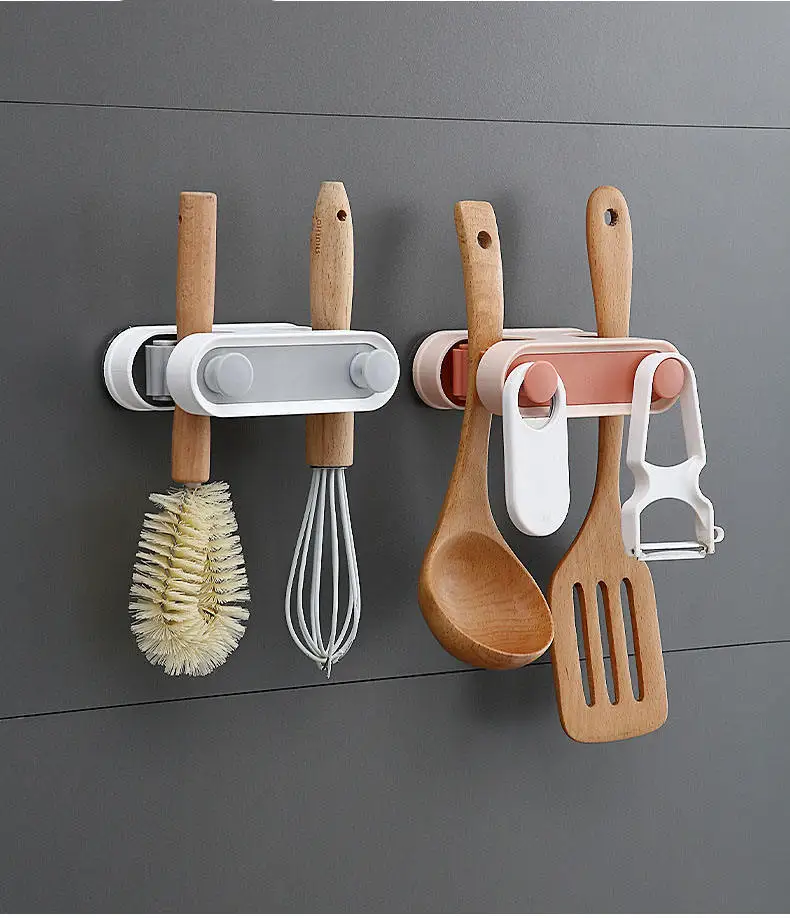 Broom Holder Heavy Duty Practical Clip Mop Organizer Wall Mount Hook Stainless Steel Storage Space Saving Hanger Multifunctional