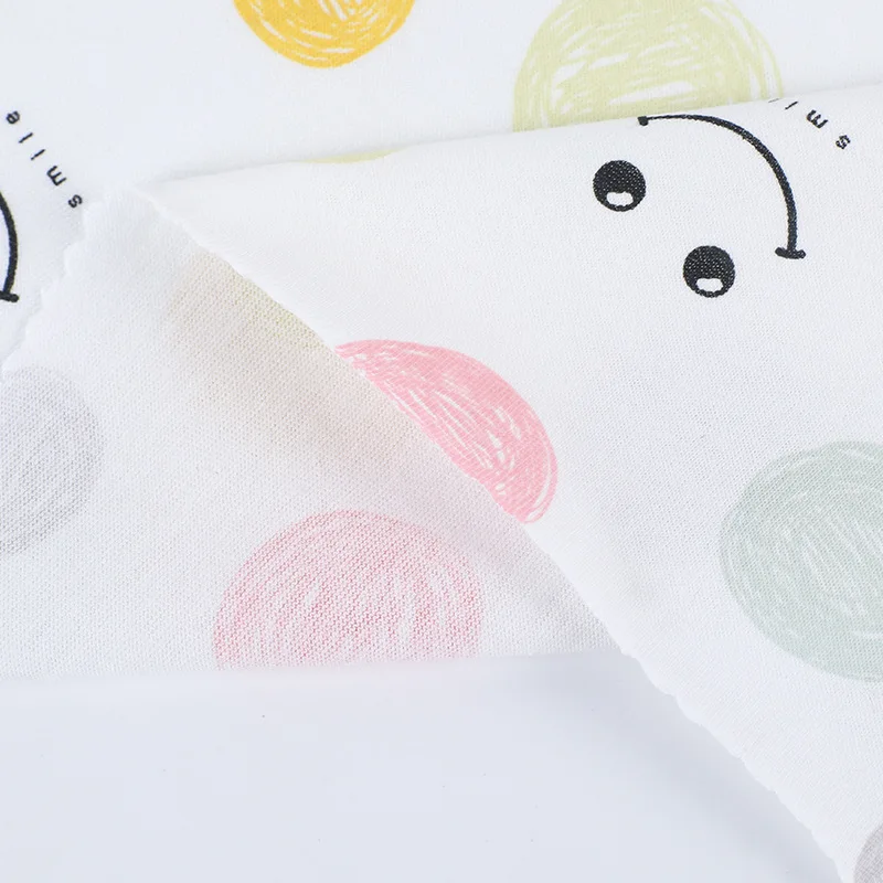 Organic Cotton Cartoon Animal Design Tissue 100% Cotton Knit Fabric Washable Cotton Printed Fabric for Children