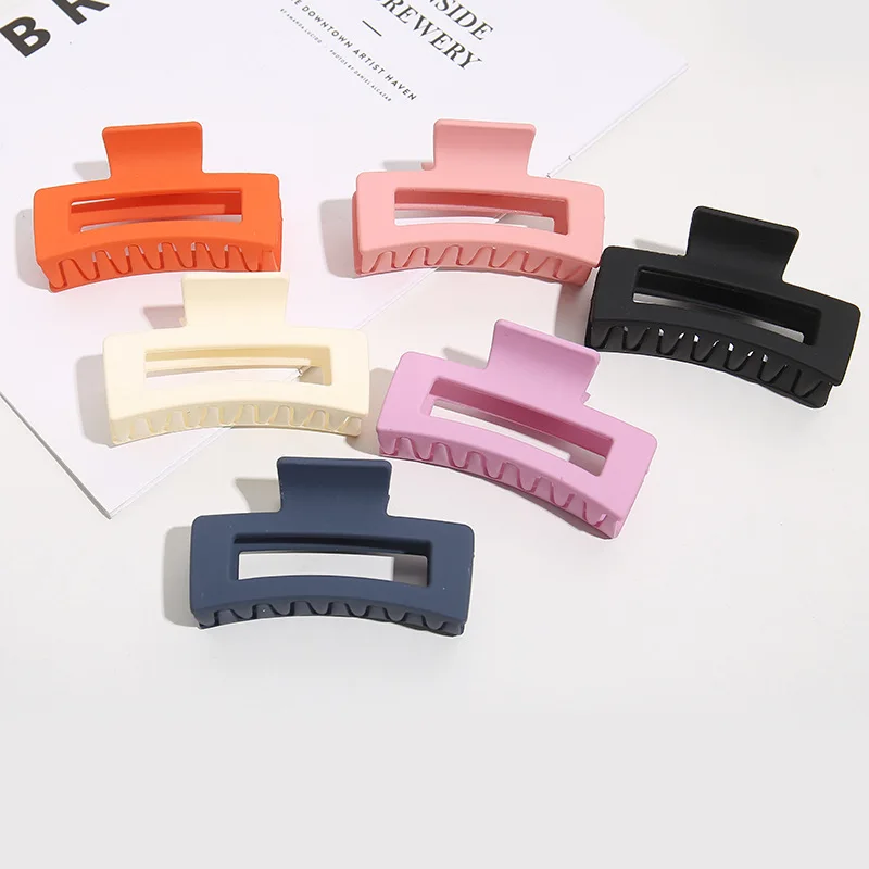 High Quality Solid Color Cheap Hair Jaw Claw Durable Hair Clamps For Girls Women Hair Claw Clip