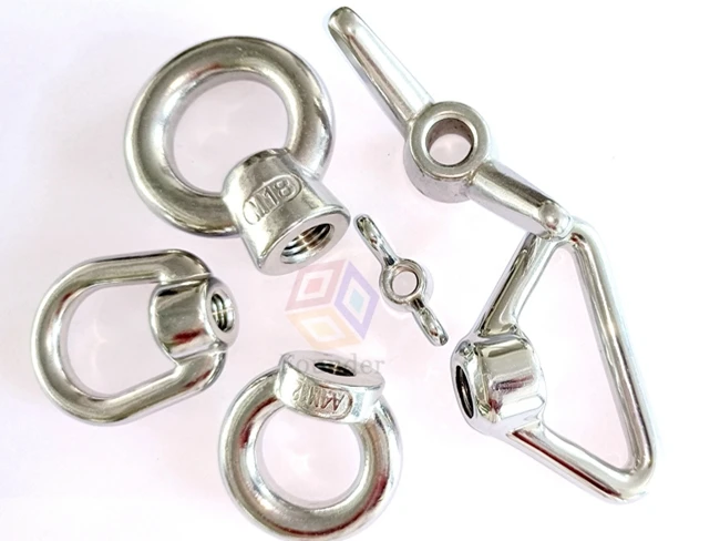 2024 swivel m10 eye bolt wing with double washer and nut for cable railing fitting