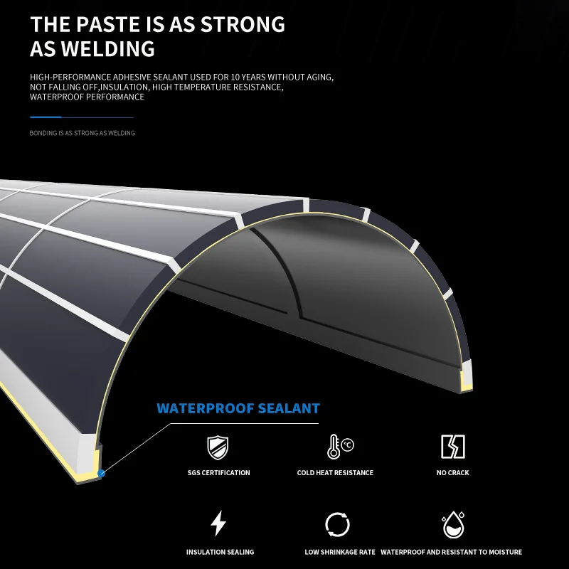 SFT New flexible curved vertical wrapped Monocrystalline Silicon 40 to 1400wp Solar PV Panel Module for Street Courtyard light