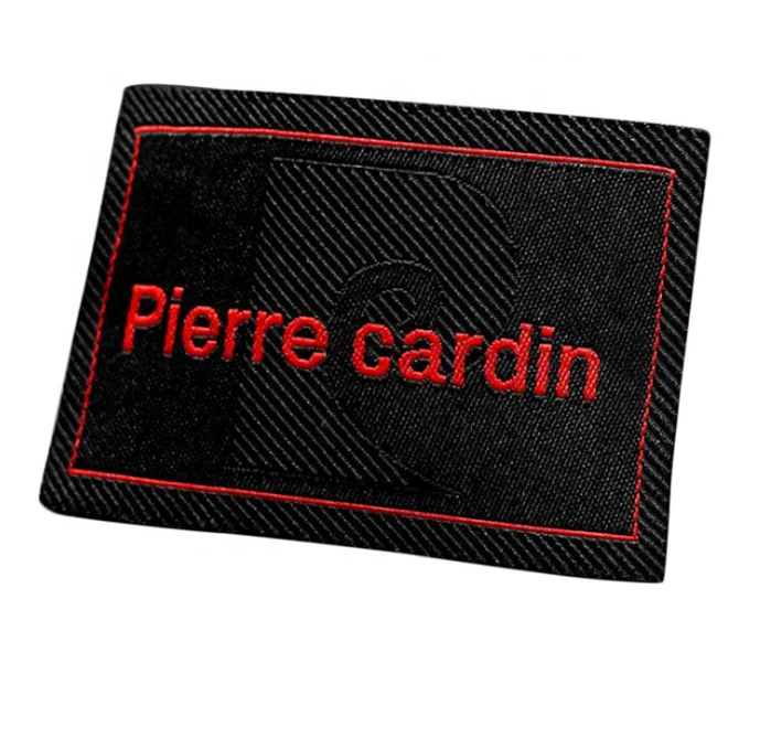 Oeko-tex Certification Garment woven Label Maker Custom Logo Damask White Woven Clothes tag