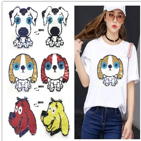 Недорогие двусторонние нашивки с блестками индивидуальным мультяшным логотипом