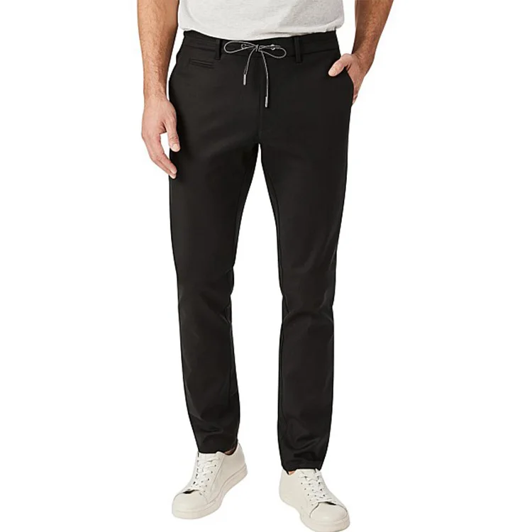 2022 Men New Business Fashion Slacks Casual Work Trousers Mens Black Pant
