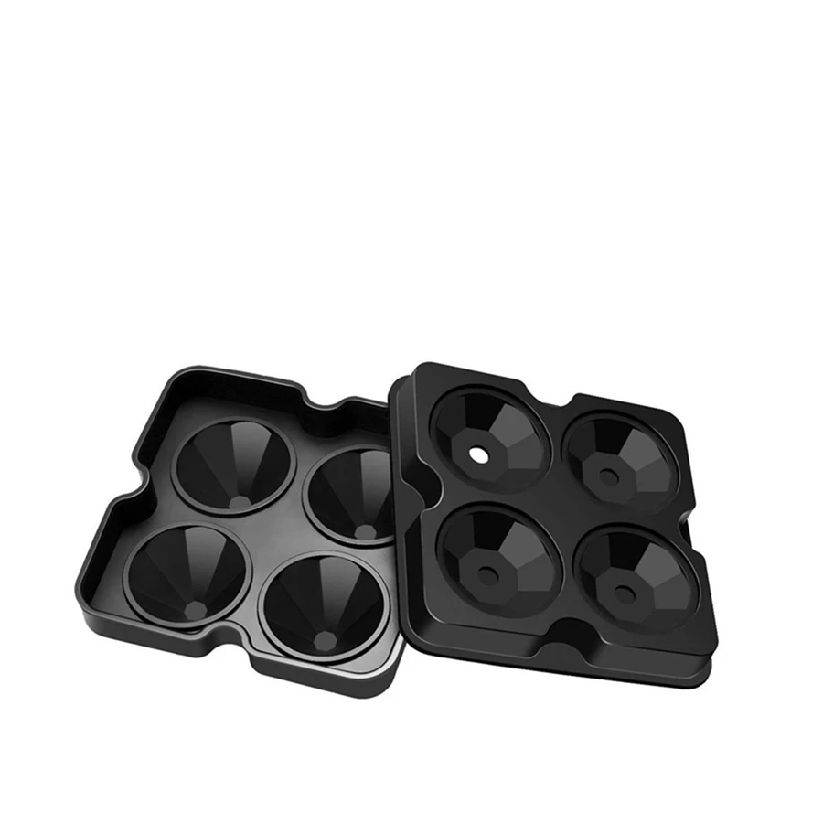 For Party Bar 4 Hole Diamond Ice Ball Mold Silicone molds High Quality Food Grade Custom Reusable