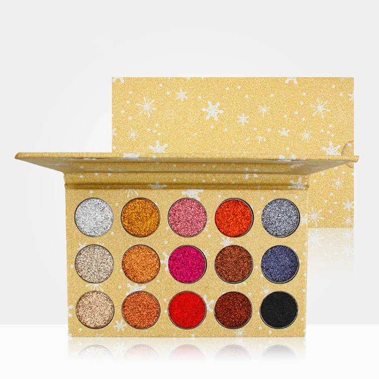 Makeup manufacturers Snow15 Color Pressed Glitters Eye Shadow Palette Shimmer Natural Cosmetics Glitter Eyeshadow