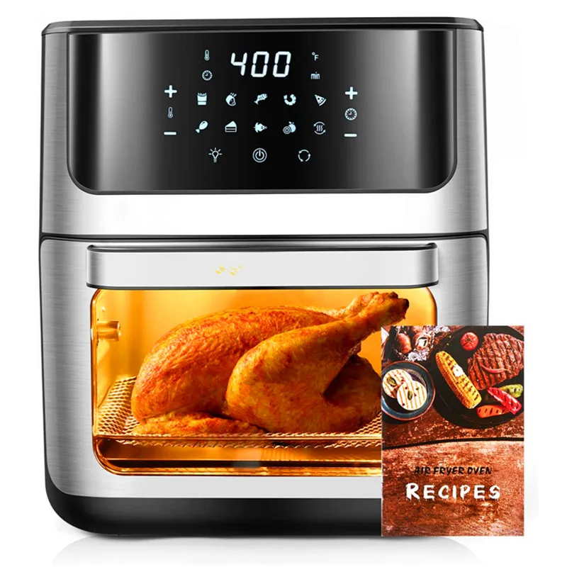 1800W 12 Liter Digital Air Fryer Rotisserie Dehydrator Convection Oven