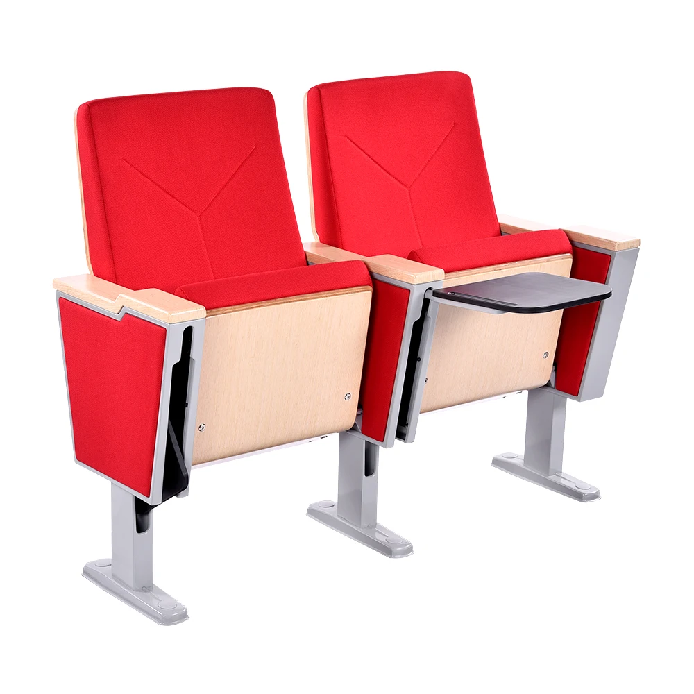 China Factory Supply Retractable Sofa Seating Red Color Auditorium Seat Chair Theater Conference Hall
