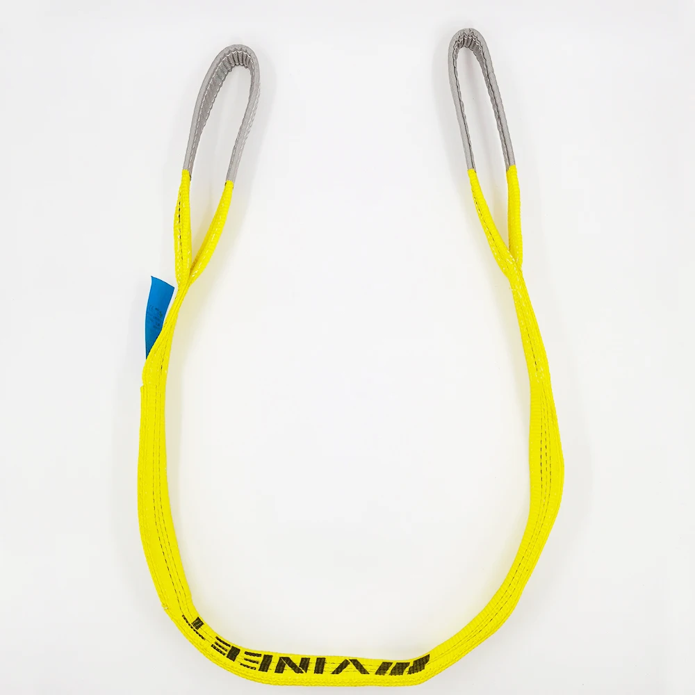 eye eye type soft round polyester flat synthetic webbing sling