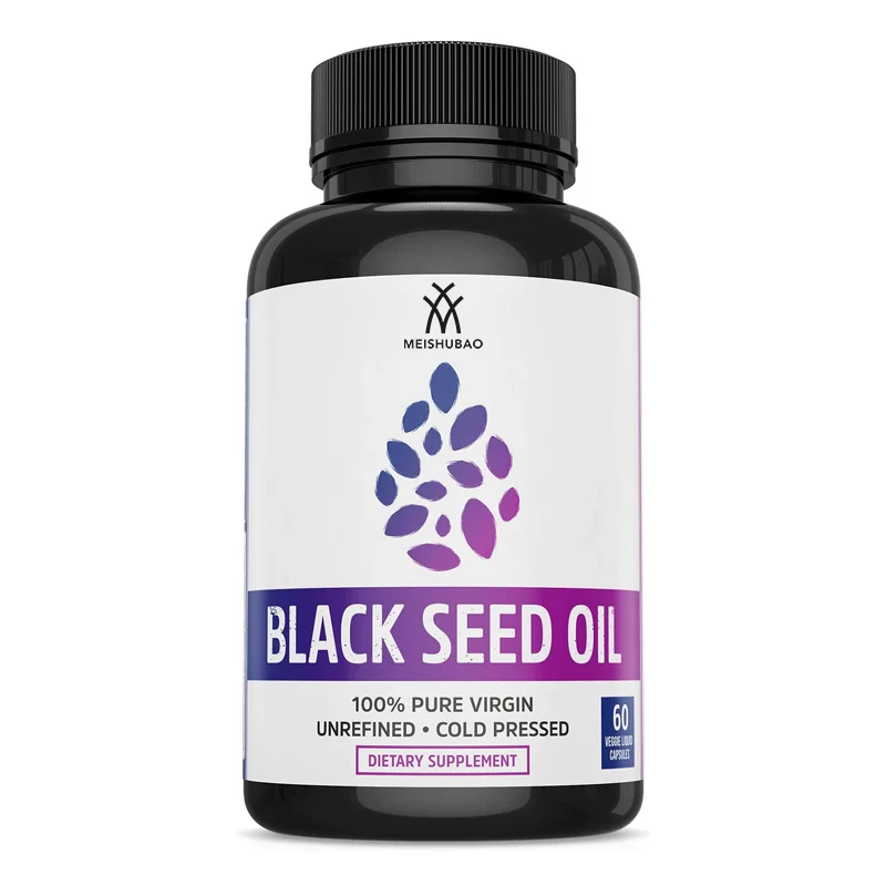 Private label Back Seed Oil Softgels Capsule Black Seed Oil Cold Pressed psh Neutral Immune System Booster