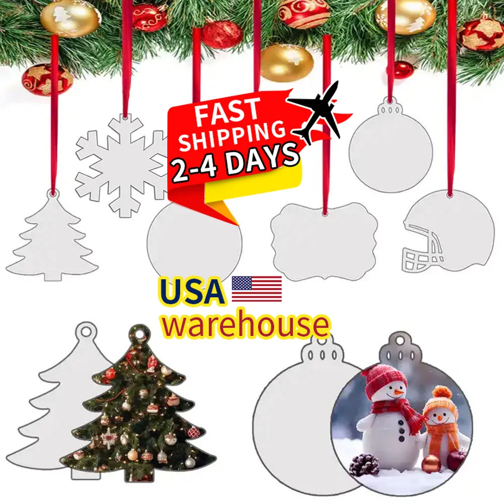 Sublimation Ornament Blanks Round Blank Sublimation Ornaments Sublimation Christmas Ornament Blanks for Christmas Tree Decor