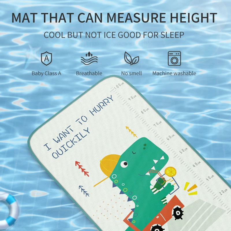 Baby Cute Cartoon Breathable Kids Cooling Bed Pad Infant Crib Summer Cool Sleeping Mat