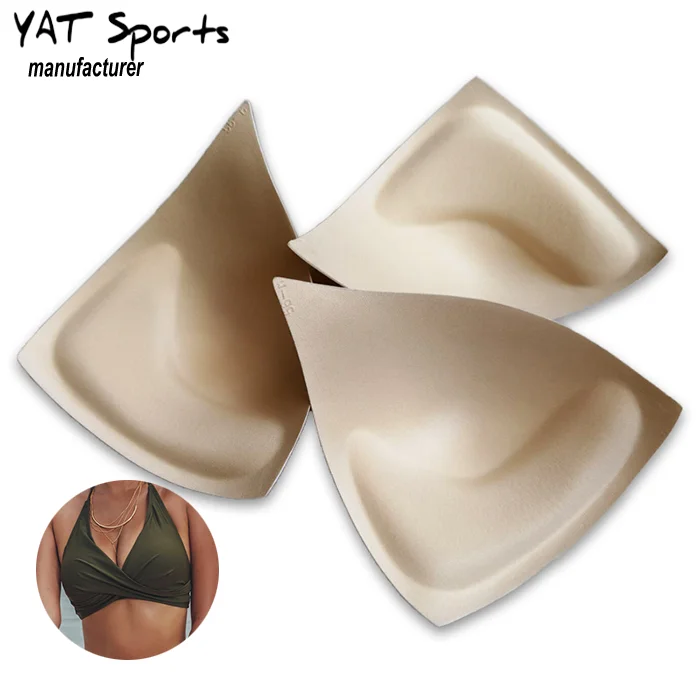 Bra triangle cup Massage thickened triangle cup bikini bra insert sponge breast pad
